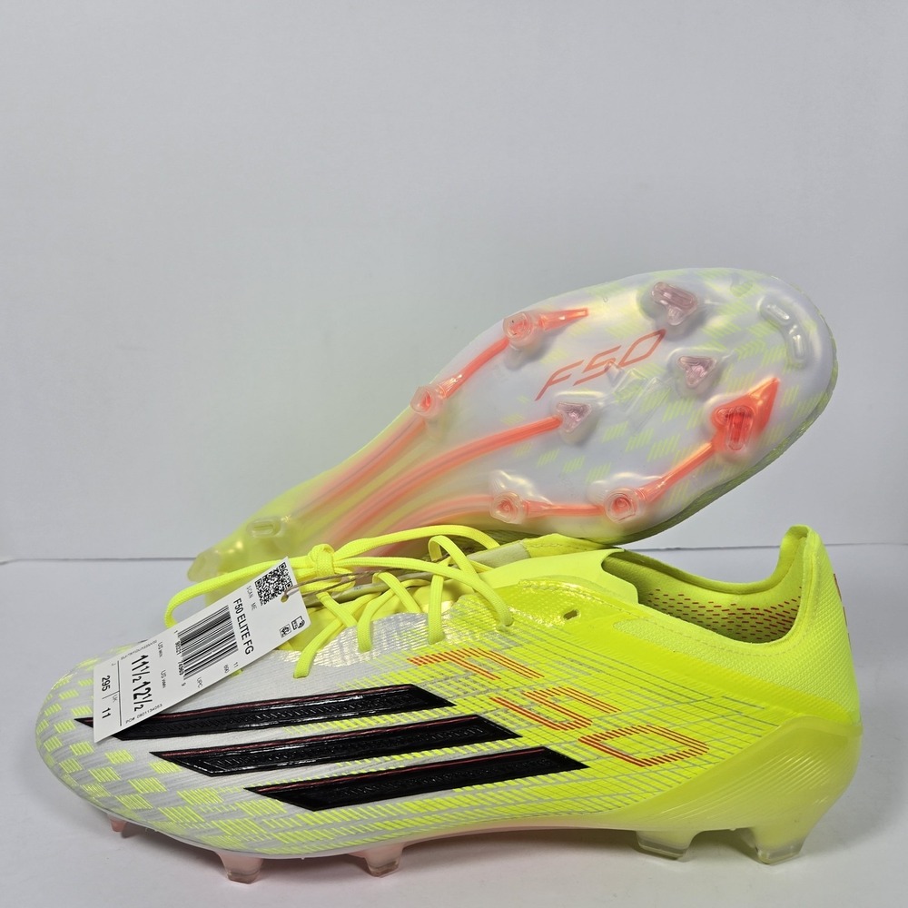 Adidas F50 Elite FG Soccer Cleats Team Solar Yellow 2 Black JR6457 Mens 11.5